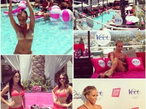 Kendra Wilkinson attends the Veet Pool Party