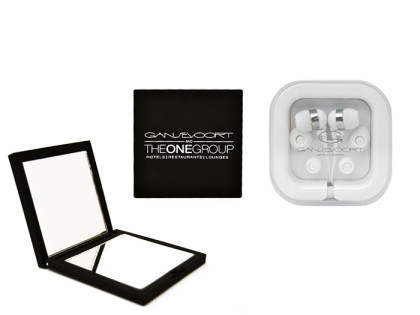 Gansevoort Ear Buds and Compact Mirror set