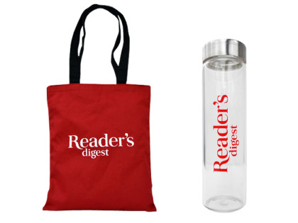 Reader Digest Tote Bag & Water Bottle