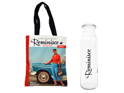 Reader’s Digest Reminisce Water Bottle and Tote Set