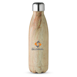 stainless steel wood finish bottle