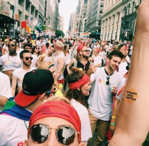 Buzzfeed custom tee's at the 2015 Pride March in NYC