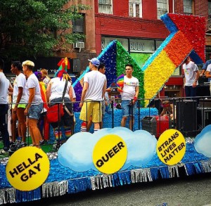 Buzzfeed float at the 2015 Pride March in NYC