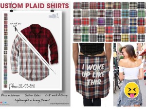 Flannels Available for Customization and Back Printing!
