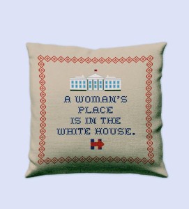 Custom pillow for Hillary Clinton