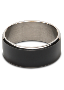 NFC Ring in black and silver