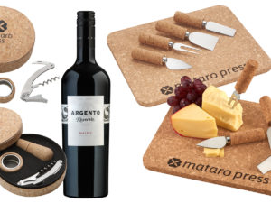 Custom Cork Wine & Cheese Sets