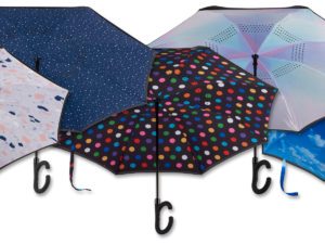 48″ Auto-Open Inversion Umbrellas with Printed Interiors – Available in 5 Prints!