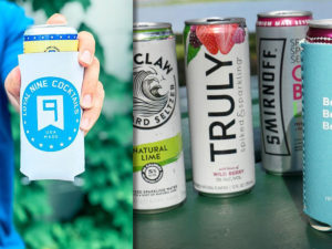 Say Goodbye To Beer & Hello To Spiked Seltzer with Custom Slim Can Koozies!