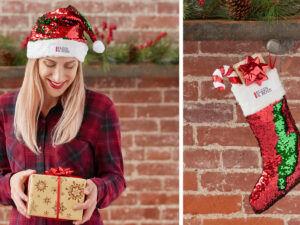 #25DaysOfGifting: Day 2 – Flip Sequin Santa Hats & Stockings